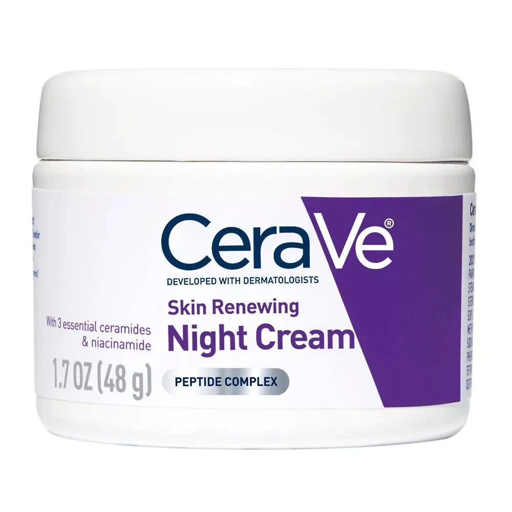 CeraVe Skin Renewing Night Cream with Peptides & Hyaluronic Acid – 1.7 oz
